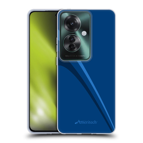 Ameritech Graphics Blue Mono Lines Soft Gel Case for OPPO Reno11 F 5G / F25 Pro 5G
