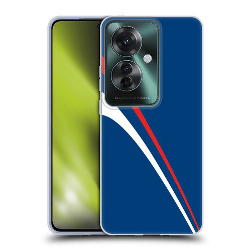 Ameritech Graphics Red And White Lines Soft Gel Case for OPPO Reno11 F 5G / F25 Pro 5G