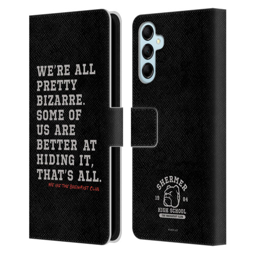 The Breakfast Club Graphics Typography Leather Book Wallet Case Cover For Samsung Galaxy M14 5G