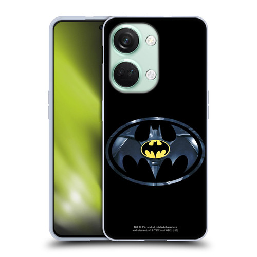 The Flash 2023 Graphics Black Batman Logo Soft Gel Case for OnePlus Nord 3 5G