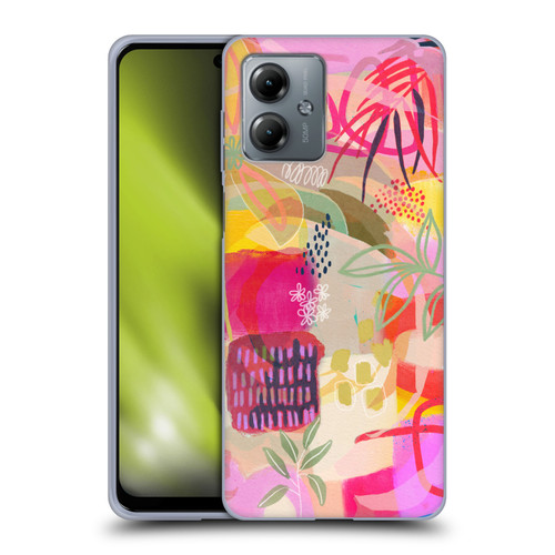 Suzanne Allard Floral Art You Are Loved Soft Gel Case for Motorola Moto G14