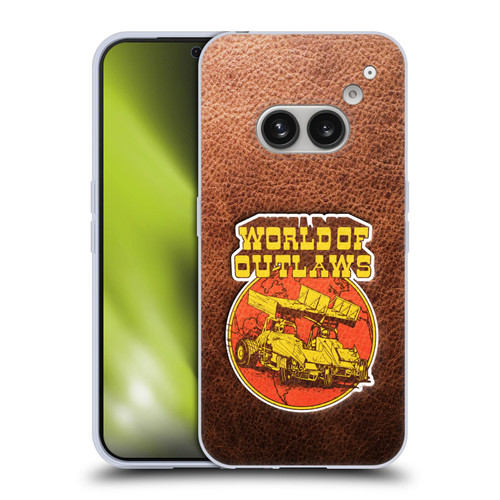 World of Outlaws Western Graphics Sprint Car Leather Print Soft Gel Case for Nothing Phone (2a)