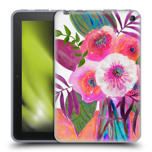 Suzanne Allard Floral Graphics Sunrise Bouquet Purples Soft Gel Case for Amazon Fire 7 2022