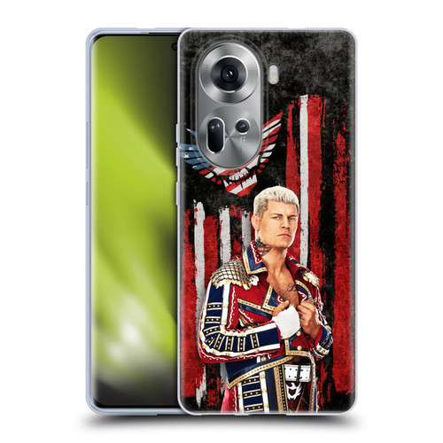 WWE Cody Rhodes American Nightmare Flag Soft Gel Case for OPPO Reno11