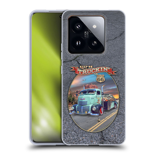 Larry Grossman Retro Collection Keep on Truckin' Rt. 66 Soft Gel Case for Xiaomi 14 Pro