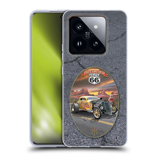 Larry Grossman Retro Collection Route 66 Hot Rod Coupe Soft Gel Case for Xiaomi 14 Pro