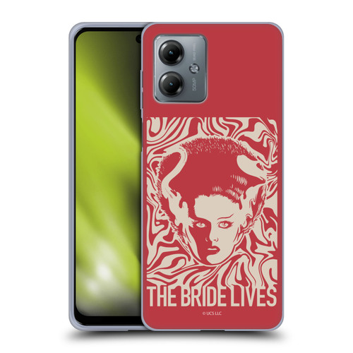 Universal Monsters The Bride Of Frankenstein The Bride Lives Soft Gel Case for Motorola Moto G14