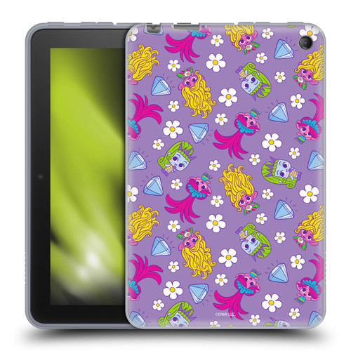 Trolls 3: Band Together Art Diamond Pattern Soft Gel Case for Amazon Fire 7 2022