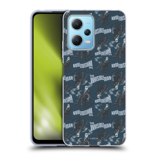 Universal Monsters The Invisible Man Pattern Blue Soft Gel Case for Xiaomi Redmi Note 12 5G