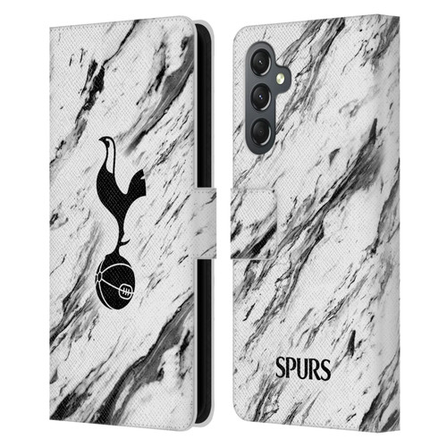 Tottenham Hotspur F.C. Badge Black And White Marble Leather Book Wallet Case Cover For Samsung Galaxy A25 5G