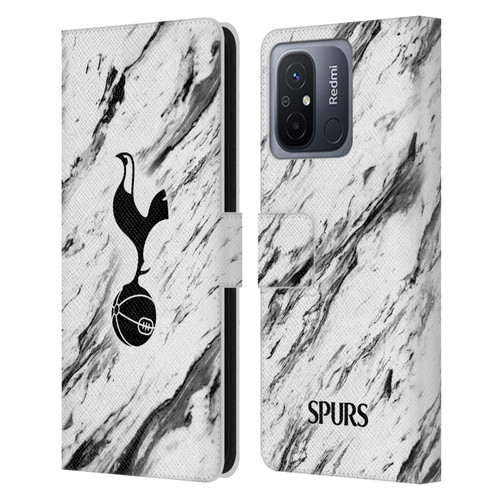 Tottenham Hotspur F.C. Badge Black And White Marble Leather Book Wallet Case Cover For Xiaomi Redmi 12C
