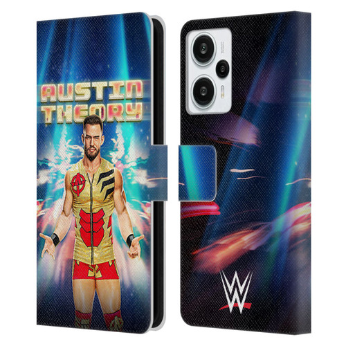 WWE Austin Theory Portrait Leather Book Wallet Case Cover For Xiaomi Redmi Note 12T