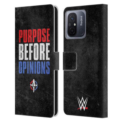 WWE Austin Theory Purpose Before Opinions Leather Book Wallet Case Cover For Xiaomi Redmi 12C