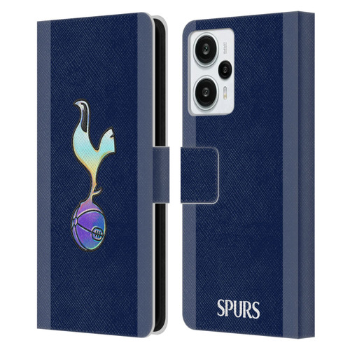 Tottenham Hotspur F.C. 2023/24 Badge Dark Blue and Purple Leather Book Wallet Case Cover For Xiaomi Redmi Note 12T