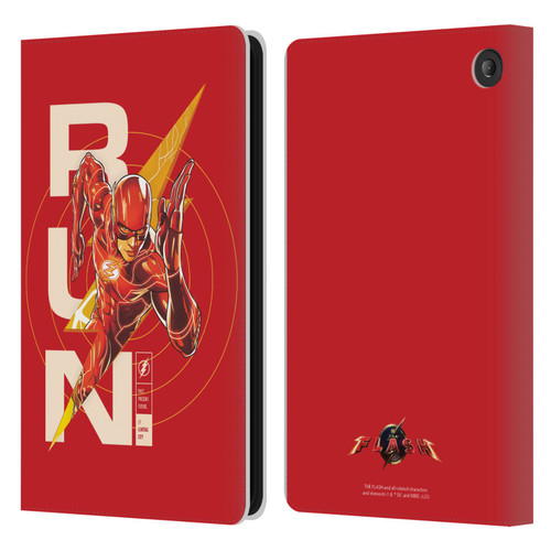 The Flash 2023 Graphics Barry Allen Run Leather Book Wallet Case Cover For Amazon Fire 7 2022
