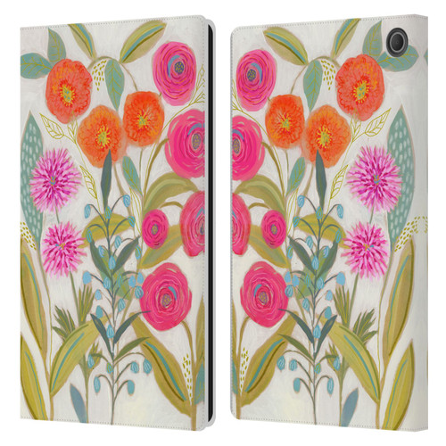 Suzanne Allard Floral Art Joyful Garden Plants Leather Book Wallet Case Cover For Amazon Fire Max 11 2023