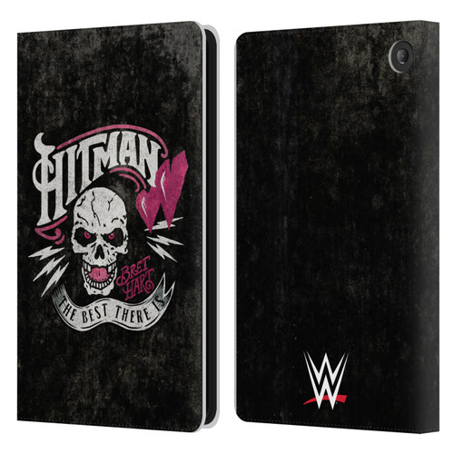 WWE Bret Hart Hitman Logo Leather Book Wallet Case Cover For Amazon Fire 7 2022