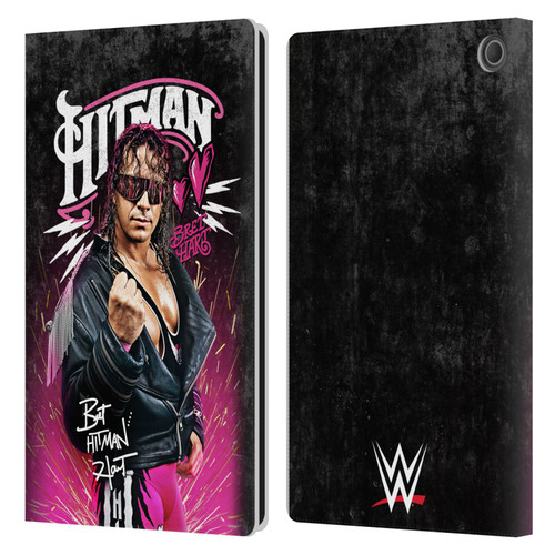 WWE Bret Hart Hitman Graphics Leather Book Wallet Case Cover For Amazon Fire Max 11 2023