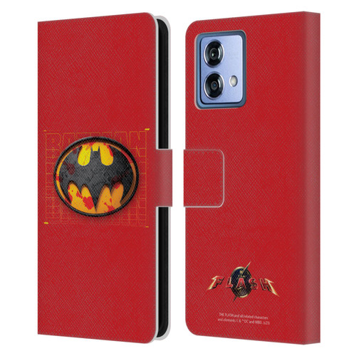 The Flash 2023 Graphics Batman Logo Leather Book Wallet Case Cover For Motorola Moto G84 5G
