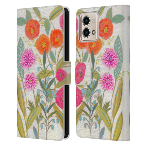 Suzanne Allard Floral Art Joyful Garden Plants Leather Book Wallet Case Cover For Motorola Moto G Stylus 5G 2023