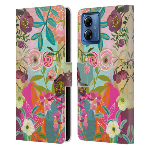 Suzanne Allard Floral Art Chase A Dream Leather Book Wallet Case Cover For Motorola Moto G14