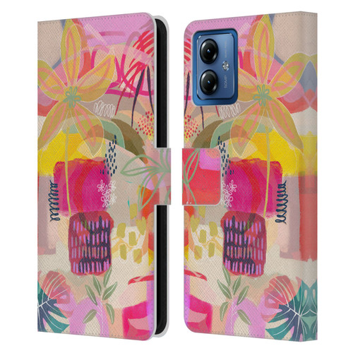 Suzanne Allard Floral Art You Are Loved Leather Book Wallet Case Cover For Motorola Moto G14