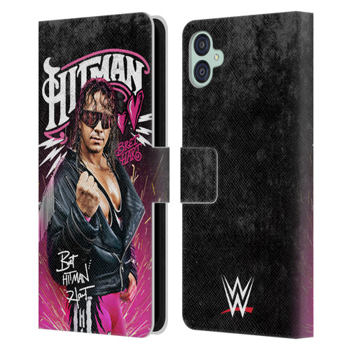 WWE Bret Hart Hitman Graphics Leather Book Wallet Case Cover For Samsung Galaxy M04 5G / A04e