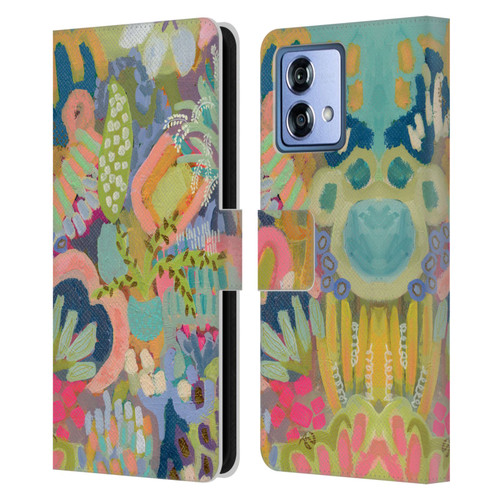 Suzanne Allard Floral Art Summer Fiesta Leather Book Wallet Case Cover For Motorola Moto G84 5G