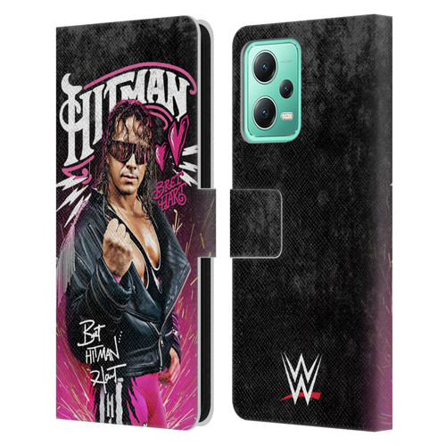 WWE Bret Hart Hitman Graphics Leather Book Wallet Case Cover For Xiaomi Redmi Note 12 5G