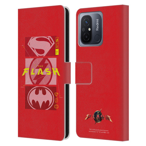 The Flash 2023 Graphics Superhero Logos Leather Book Wallet Case Cover For Xiaomi Redmi 12C