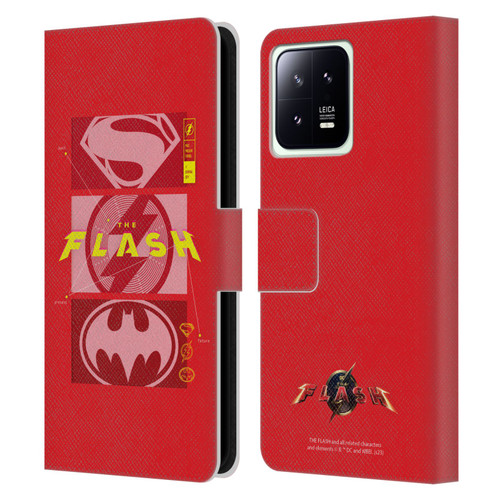 The Flash 2023 Graphics Superhero Logos Leather Book Wallet Case Cover For Xiaomi 13 5G