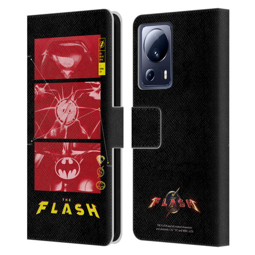 The Flash 2023 Graphics Suit Logos Leather Book Wallet Case Cover For Xiaomi 13 Lite 5G