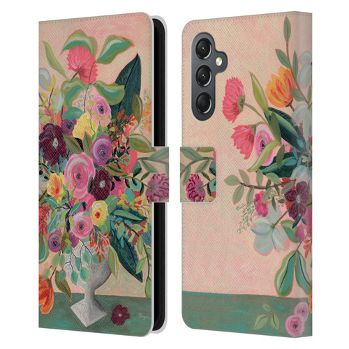 Suzanne Allard Floral Art Floral Centerpiece Leather Book Wallet Case Cover For Samsung Galaxy A25 5G