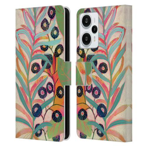 Suzanne Allard Floral Art Joyful Garden Flower Leather Book Wallet Case Cover For Xiaomi Redmi Note 12T