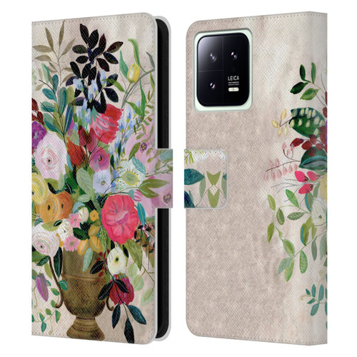 Suzanne Allard Floral Art Beauty Enthroned Leather Book Wallet Case Cover For Xiaomi 13 5G