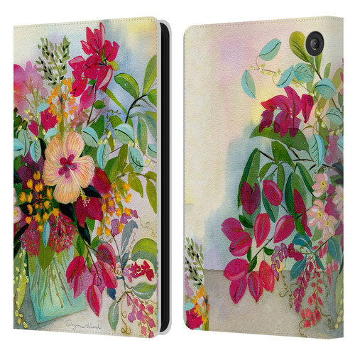 Suzanne Allard Floral Graphics Flamands Leather Book Wallet Case Cover For Amazon Fire 7 2022