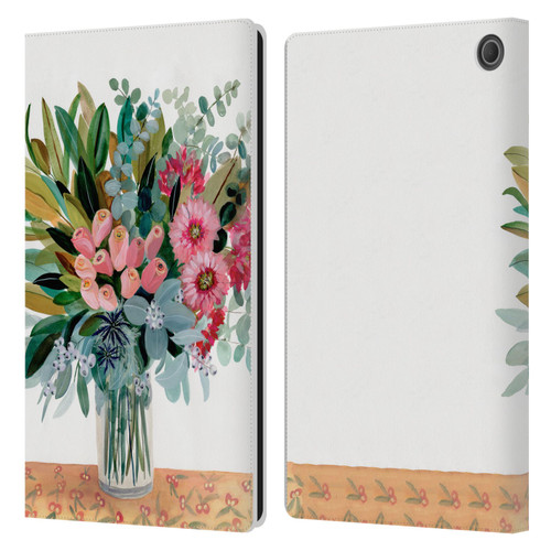 Suzanne Allard Floral Graphics Magnolia Surrender Leather Book Wallet Case Cover For Amazon Fire Max 11 2023