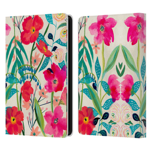 Suzanne Allard Floral Graphics Garden Party Leather Book Wallet Case Cover For Amazon Kindle Paperwhite 5 (2021)