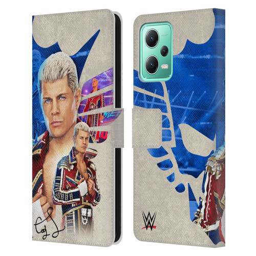 WWE Cody Rhodes Superstar Graphics Leather Book Wallet Case Cover For Xiaomi Redmi Note 12 5G