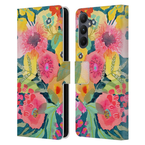 Suzanne Allard Floral Graphics Delightful Leather Book Wallet Case Cover For Samsung Galaxy A05s