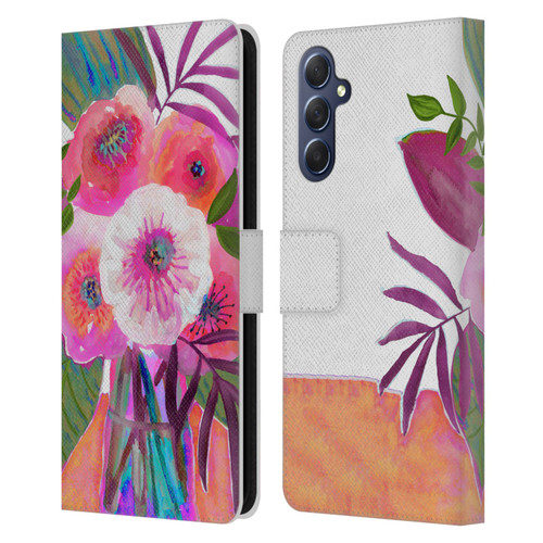 Suzanne Allard Floral Graphics Sunrise Bouquet Purples Leather Book Wallet Case Cover For Samsung Galaxy M54 5G