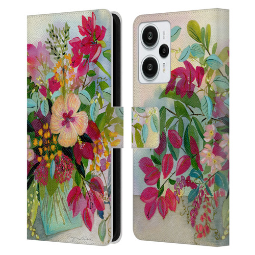 Suzanne Allard Floral Graphics Flamands Leather Book Wallet Case Cover For Xiaomi Redmi Note 12T