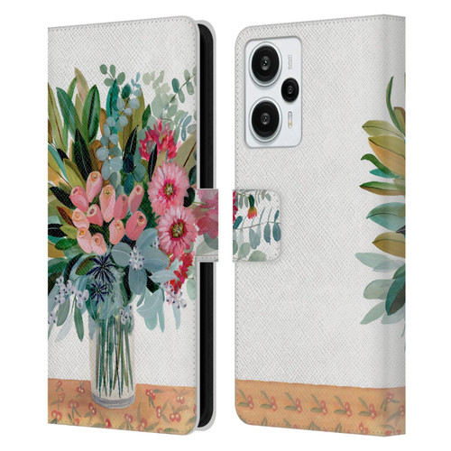 Suzanne Allard Floral Graphics Magnolia Surrender Leather Book Wallet Case Cover For Xiaomi Redmi Note 12T