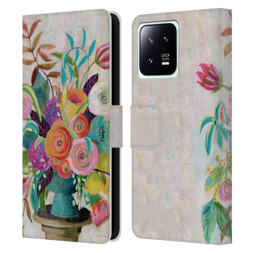 Suzanne Allard Floral Graphics Charleston Glory Leather Book Wallet Case Cover For Xiaomi 13 5G