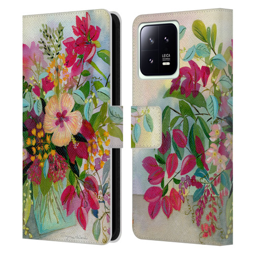 Suzanne Allard Floral Graphics Flamands Leather Book Wallet Case Cover For Xiaomi 13 5G