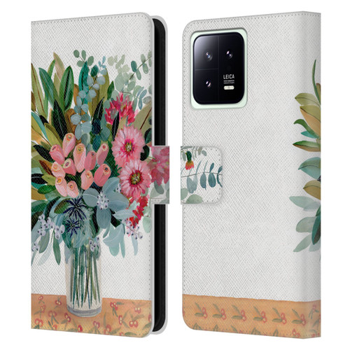 Suzanne Allard Floral Graphics Magnolia Surrender Leather Book Wallet Case Cover For Xiaomi 13 5G