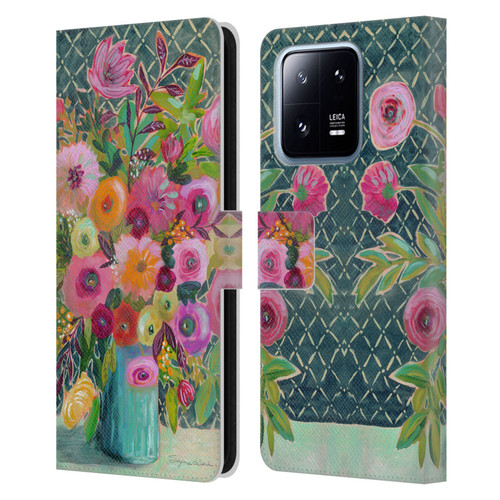 Suzanne Allard Floral Graphics Hope Springs Leather Book Wallet Case Cover For Xiaomi 13 Pro 5G