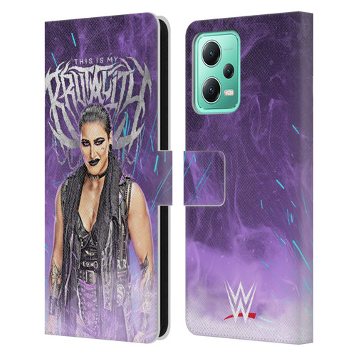 WWE Rhea Ripley This Is My Brutality Leather Book Wallet Case Cover For Xiaomi Redmi Note 12 5G