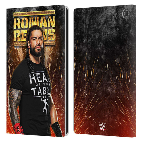 WWE Roman Reigns Grunge Leather Book Wallet Case Cover For Amazon Fire Max 11 2023