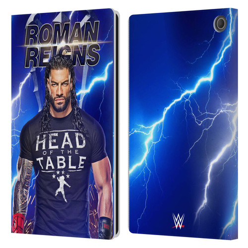 WWE Roman Reigns Lightning Leather Book Wallet Case Cover For Amazon Fire Max 11 2023